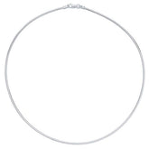 Sterling Silver 1.85MM Round Omega Chain 16"